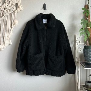 I.AM.GIA Black Teddy Coat - S